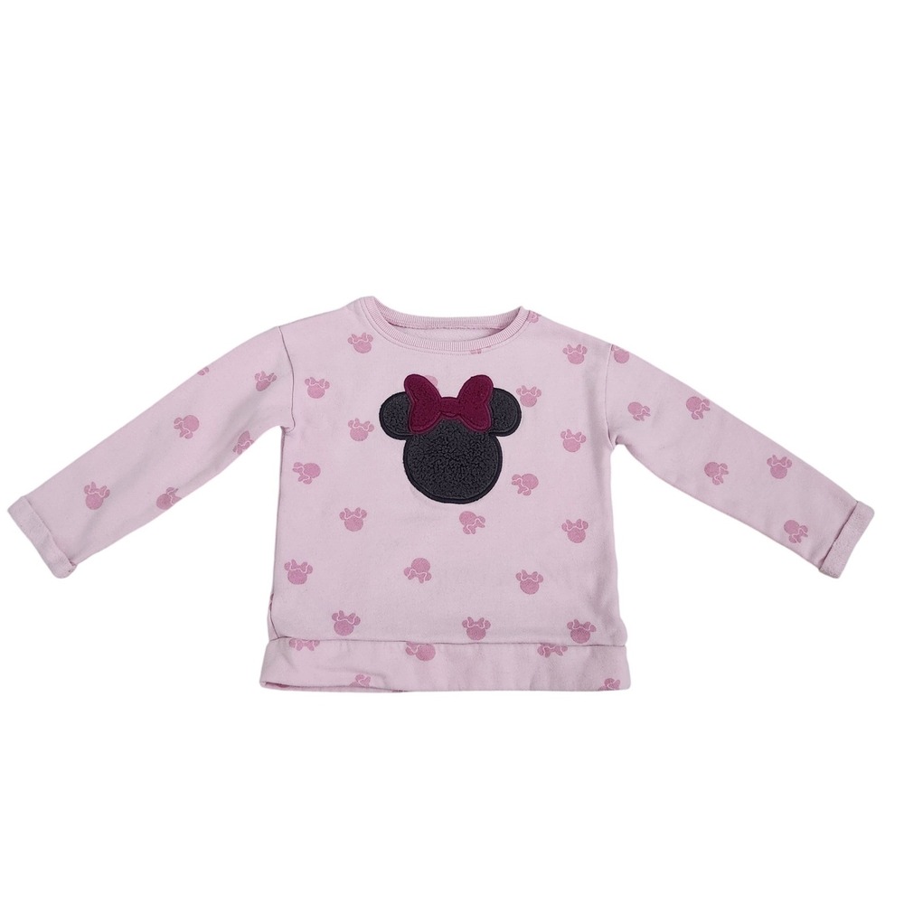 Disney Minnie Mouse Pink Fleece Sweatshirt Girls Size 4